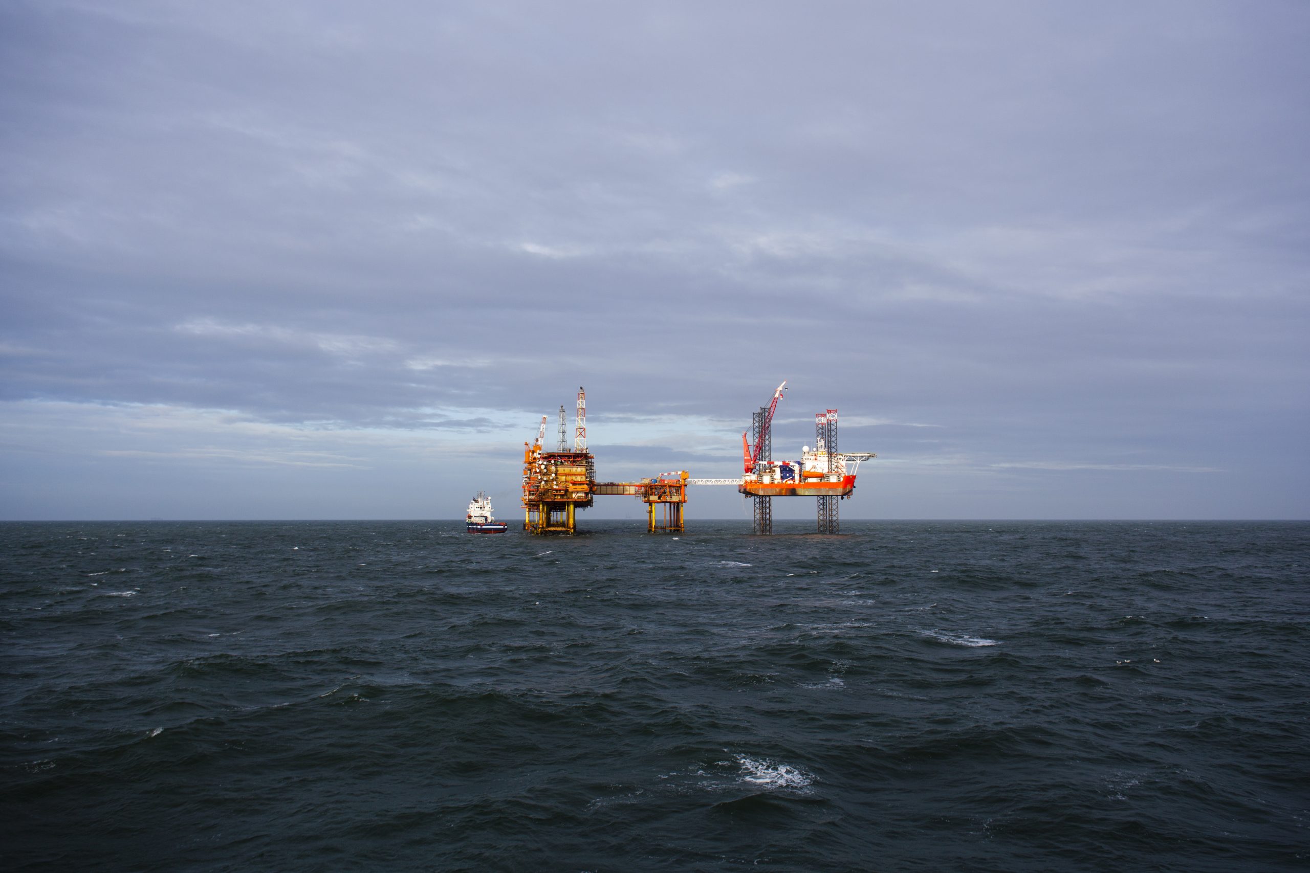Oil platform on the North sea